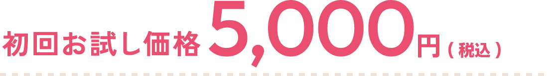 初回お試し価格 5,000円